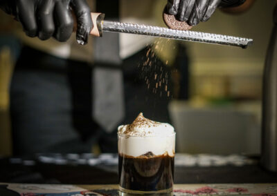 Pouring cocktail