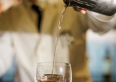 Pouring cocktail