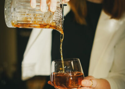 Women making a cocktail